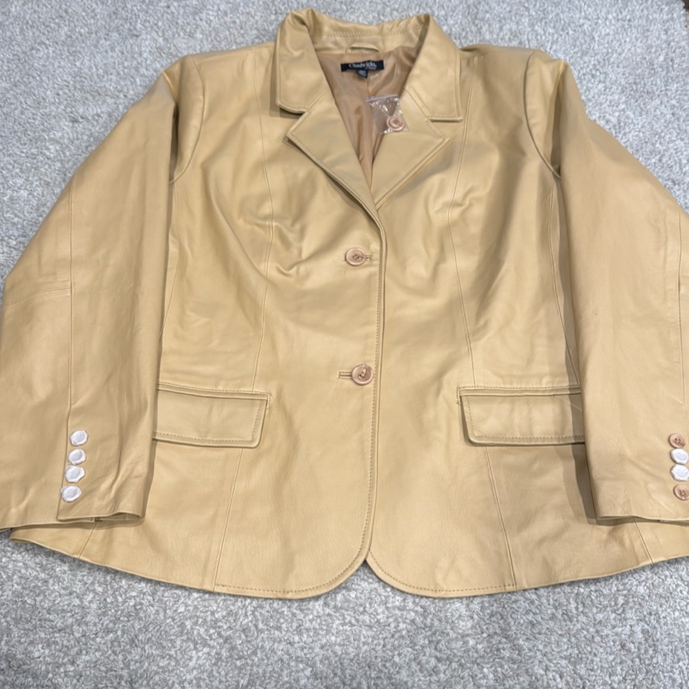 Women’s leather blazer - Picture 1 of 9
